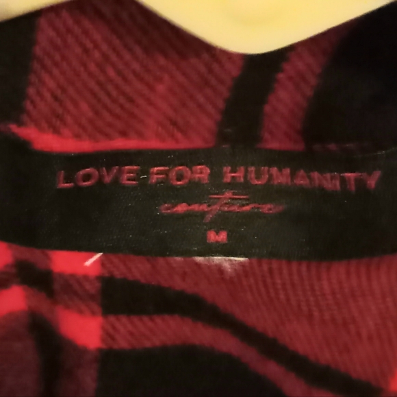 Flirty Love For Humanity Red Black Plaid Button Up Crop Top. - Picture 3 of 3